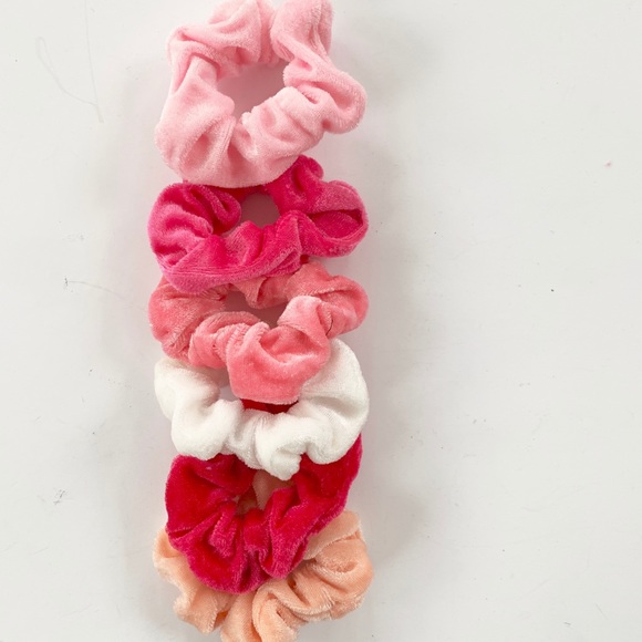 Accessories - Velvet Scrunchies Pink Colors 6 Total NWOT